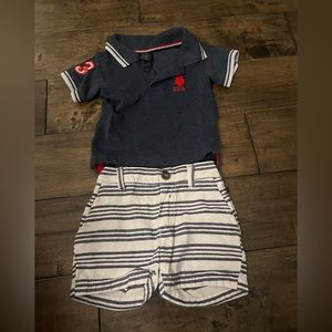 US Polo Assn Polo Shirt and Shorts Set (3-6 Months)